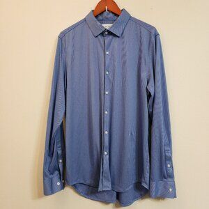 Ministry of Supply Apollo Dress Shirt Mens XL Sky Blue Button DownSlim Fit Shirt